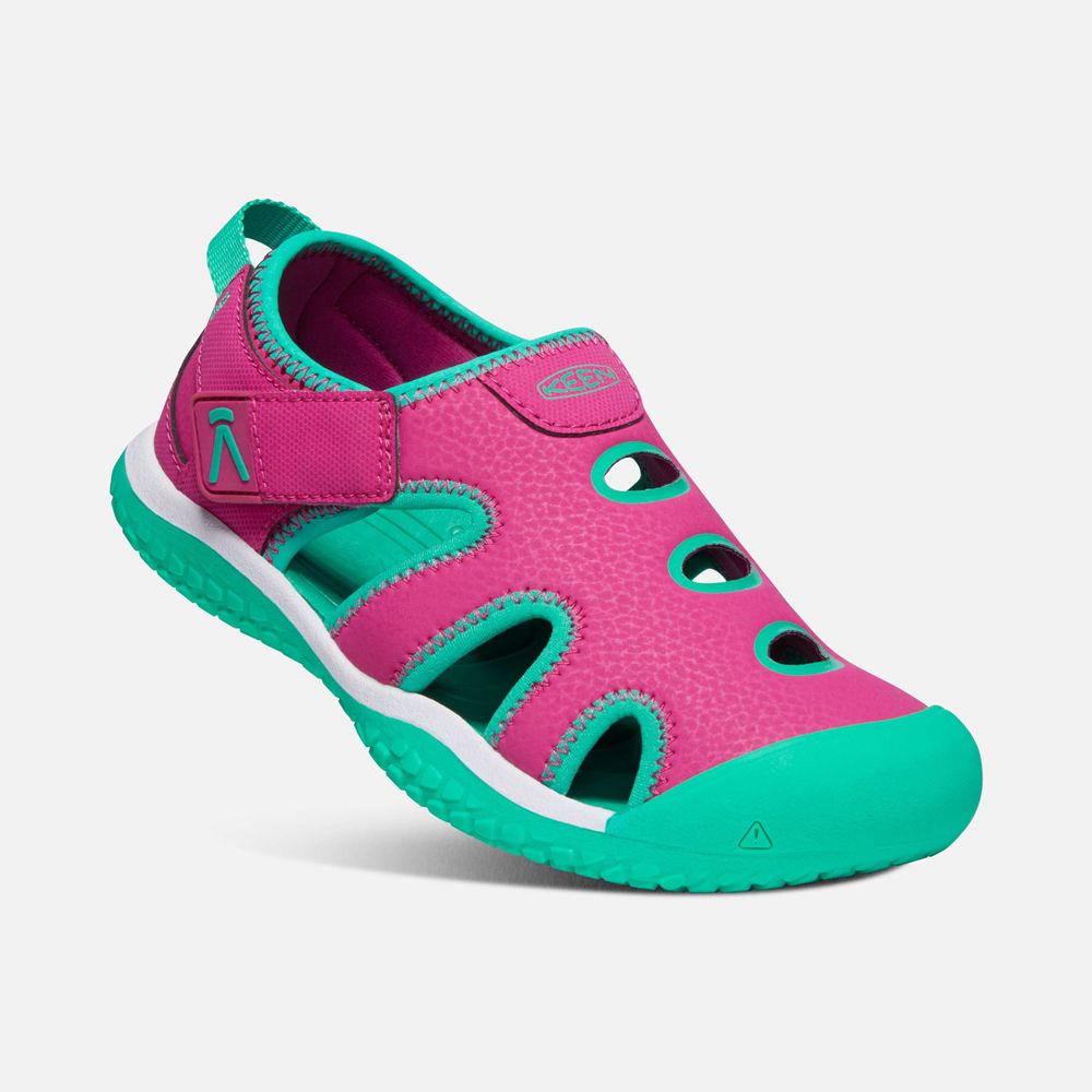 Keen Sandalet Çocuk Pembe/Yeşil - Stingray - Türkiye GONW52836